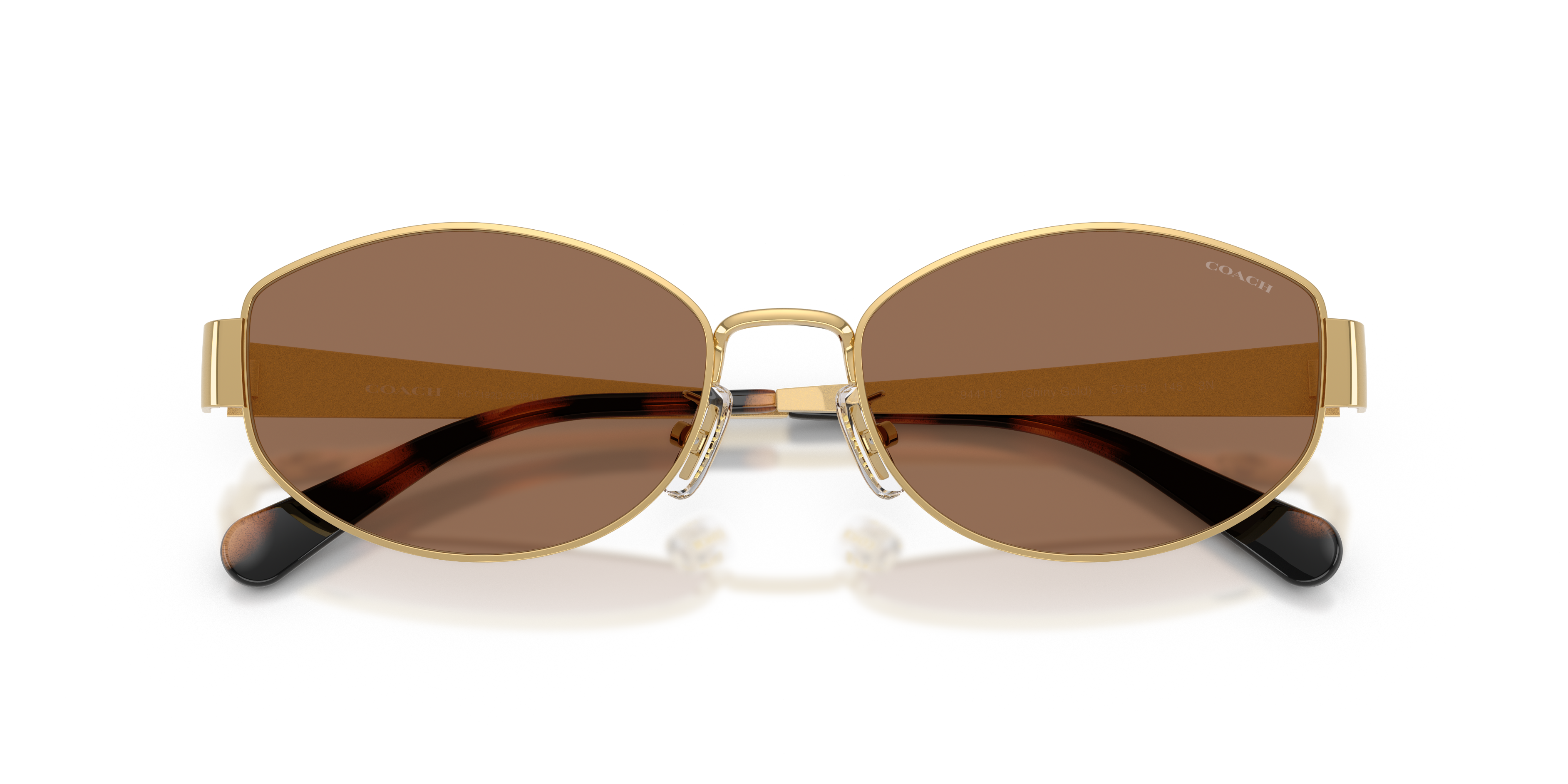 Coach HC7192D CDP44 Geometric Sunglasses - Shiny Gold