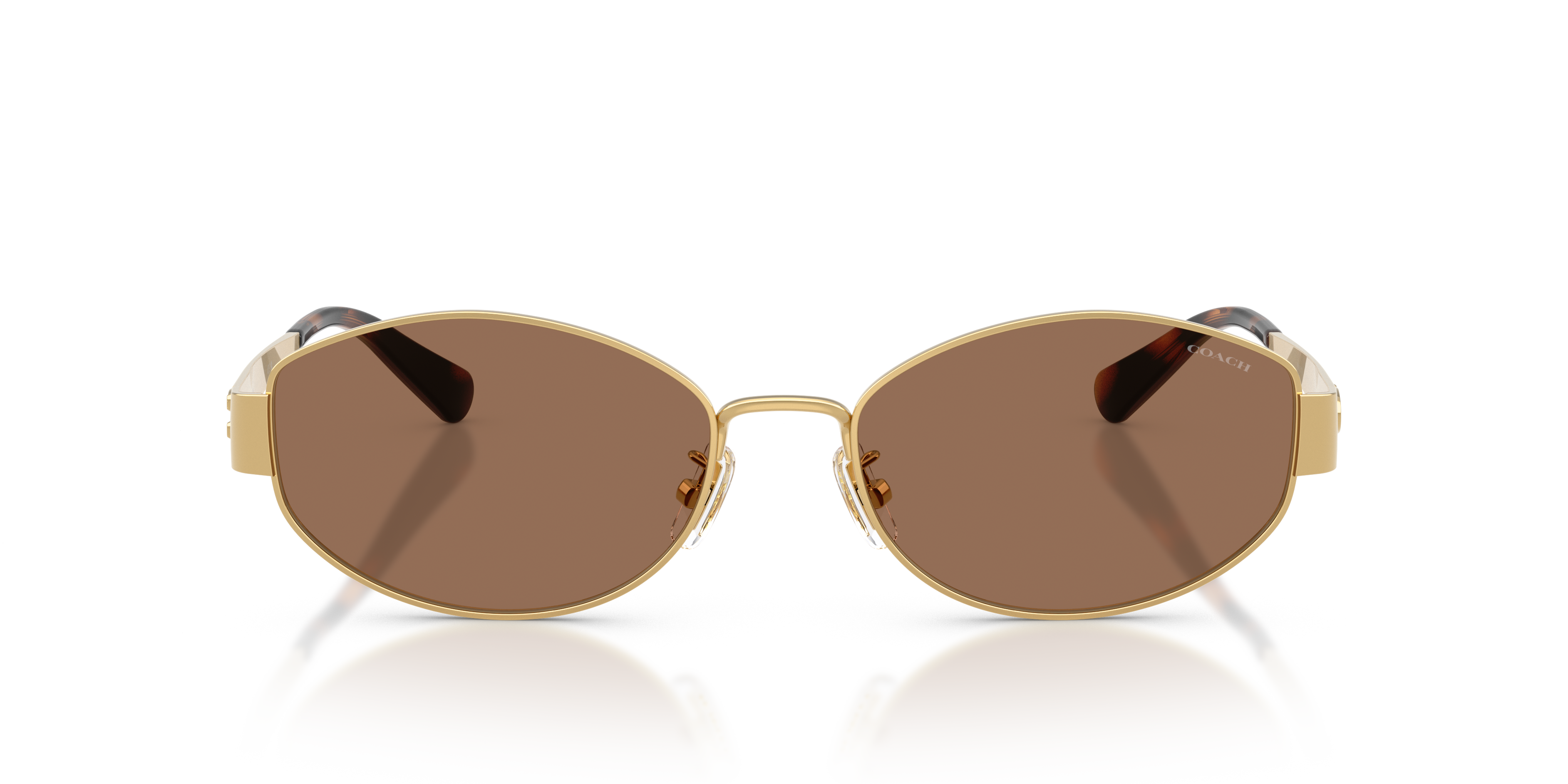 Coach HC7192D CDP44 Geometric Sunglasses - Shiny Gold
