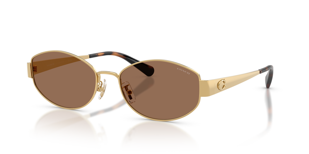 Coach HC7192D CDP44 Geometric Sunglasses - Shiny Gold