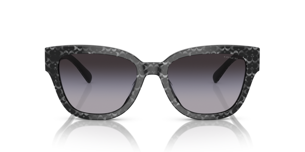 Coach HC8379U CL920 Butterfly Sunglasses - Grey Pearl Signature C