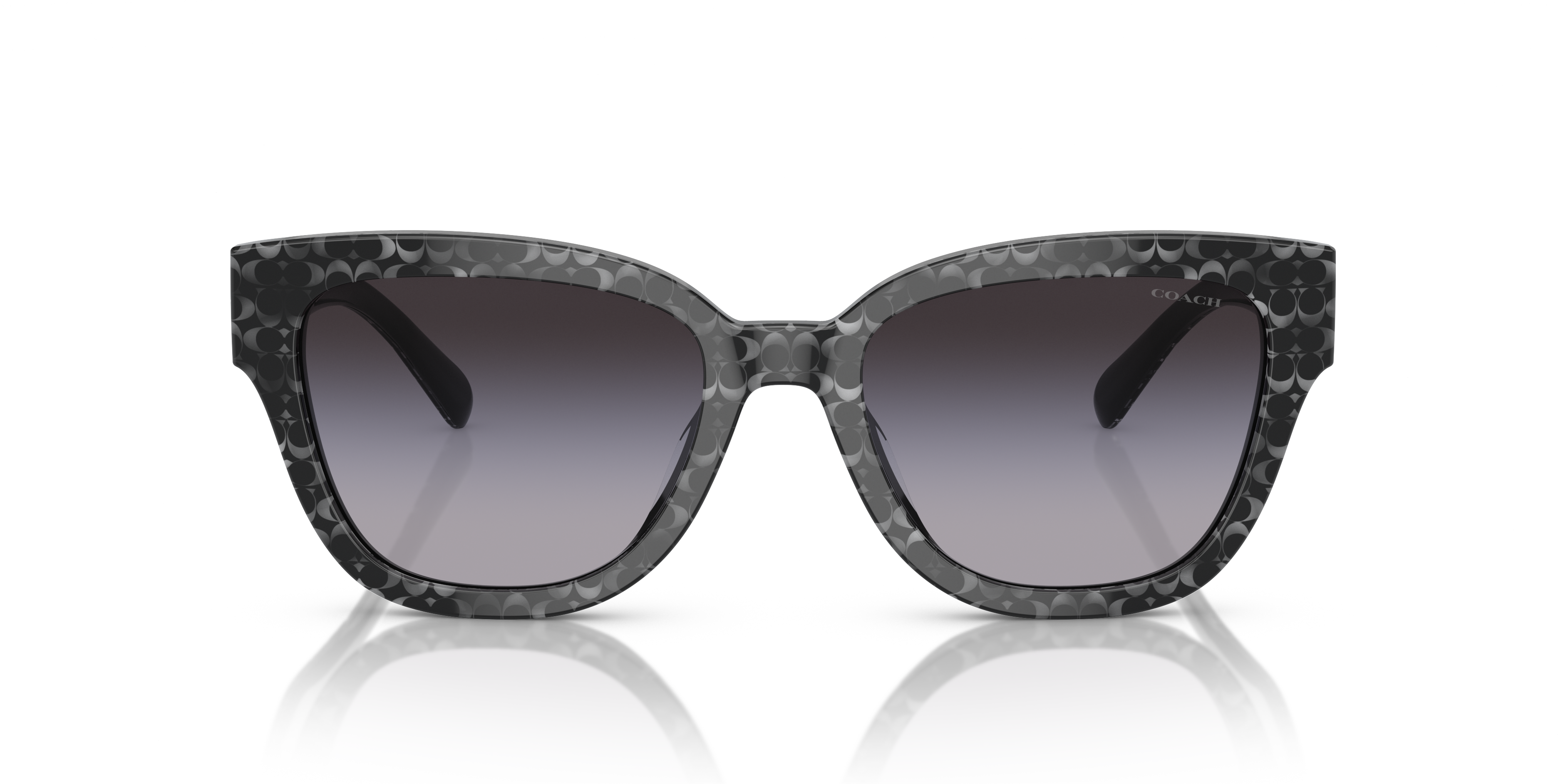 Coach HC8379U CL920 Butterfly Sunglasses - Ruby Pearl Signature C