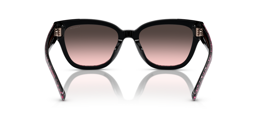 Coach HC8379U CL920 Butterfly Sunglasses - Ruby Pearl Signature C