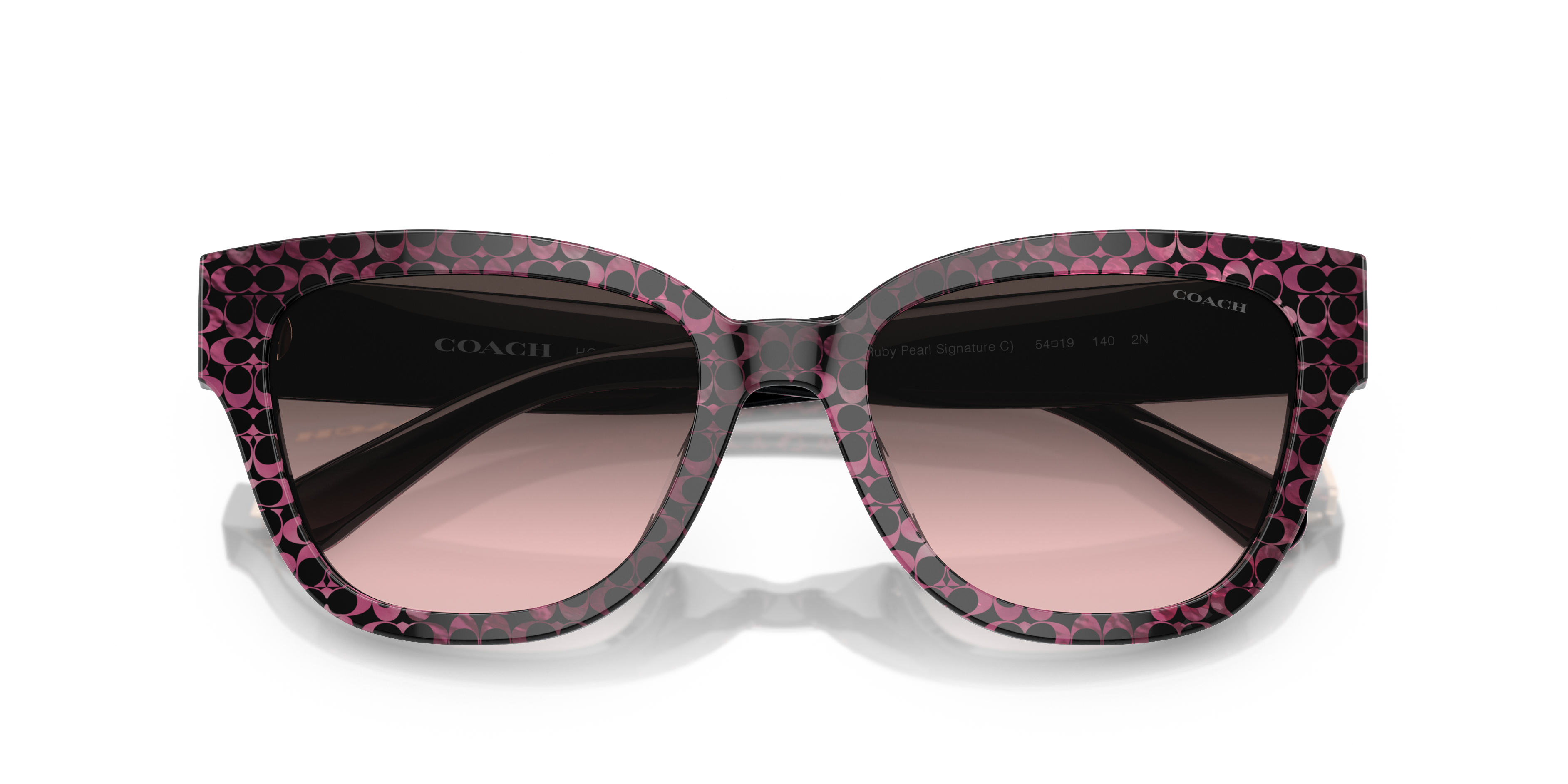 Coach HC8379U CL920 Butterfly Sunglasses - Grey Pearl Signature C