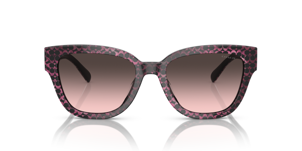 Coach HC8379U CL920 Butterfly Sunglasses - Ruby Pearl Signature C