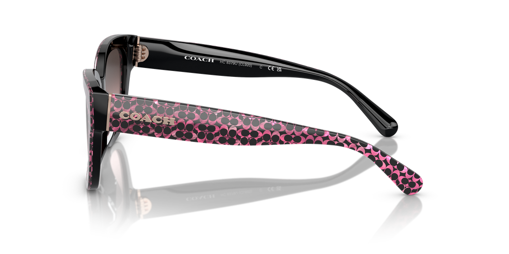 Coach HC8379U CL920 Butterfly Sunglasses - Grey Pearl Signature C