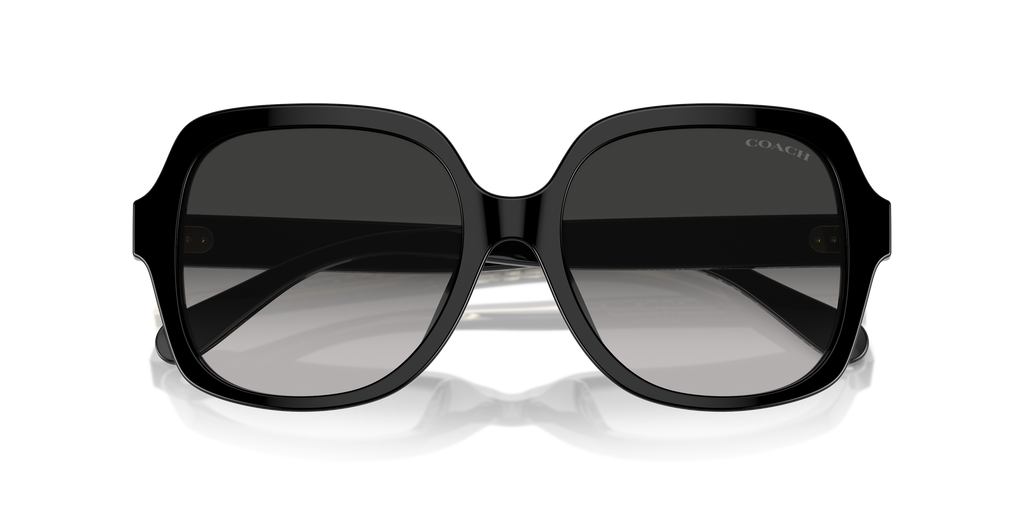 Coach HC8395U CR614 Square Sunglasses - Black