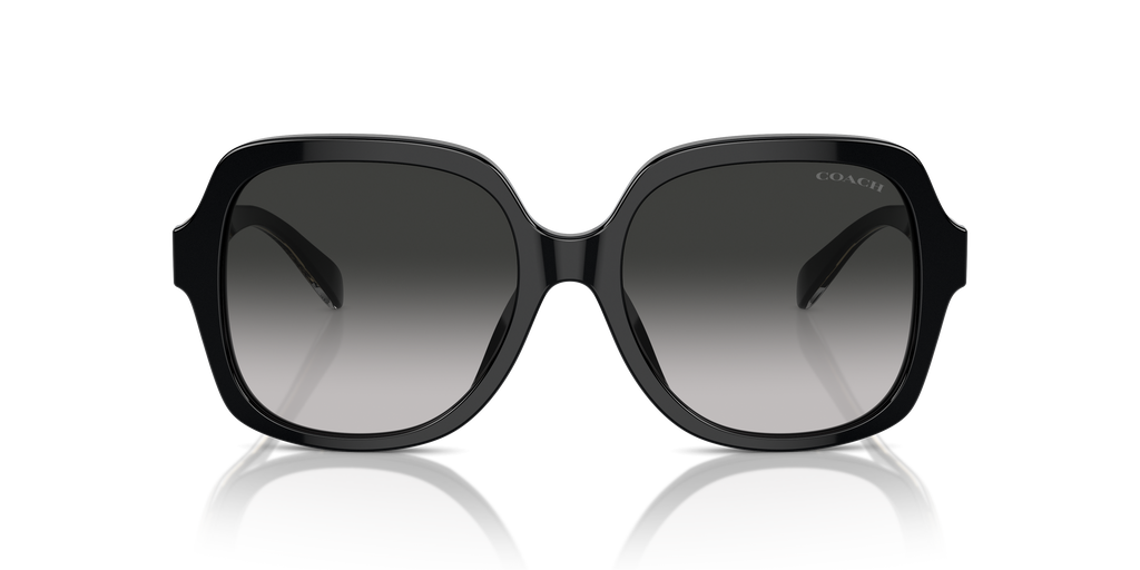 Coach HC8395U CR614 Square Sunglasses - Black