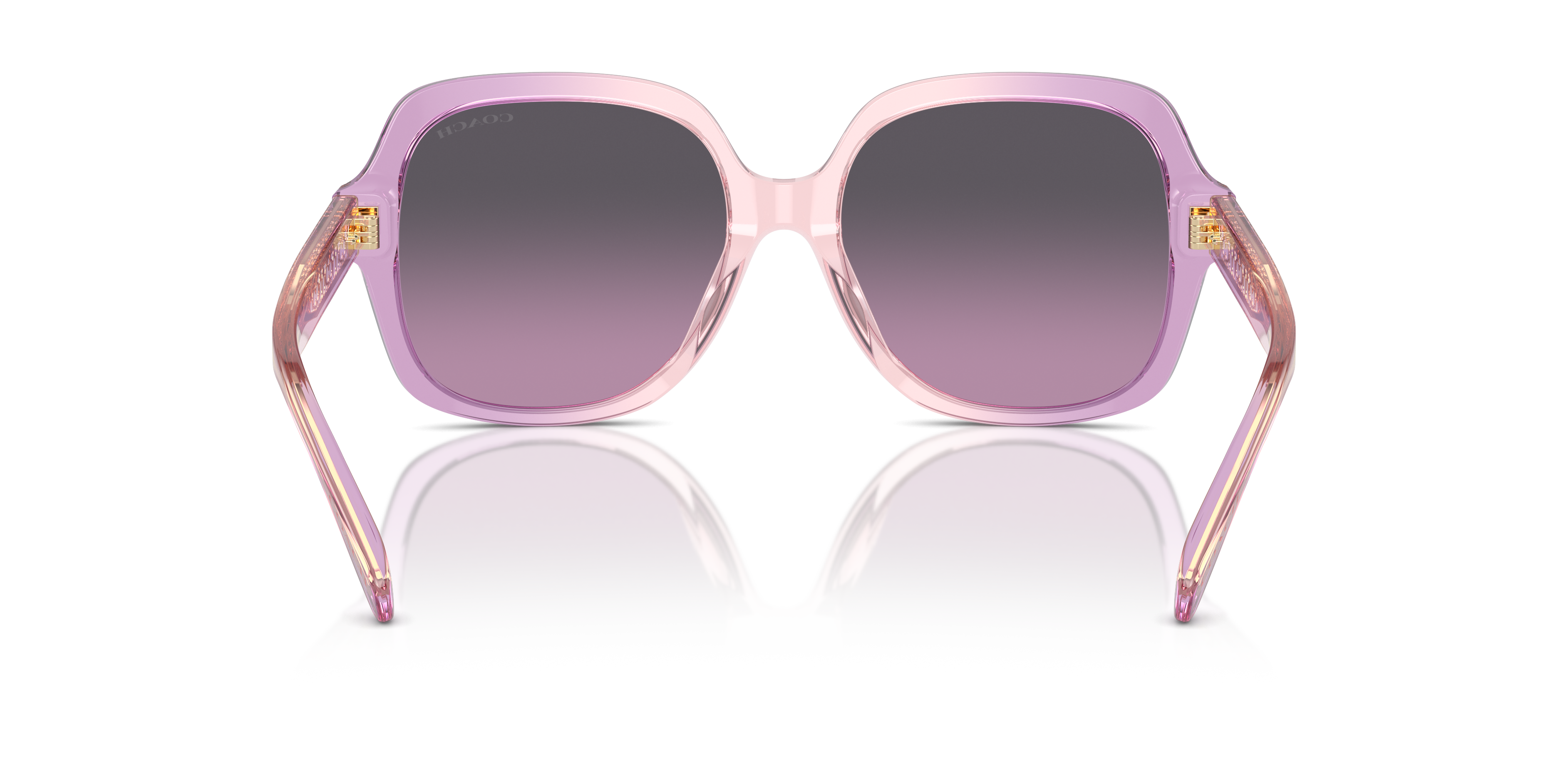 Coach HC8395U CR614 Square Sunglasses - Amethyst Pink Gradient