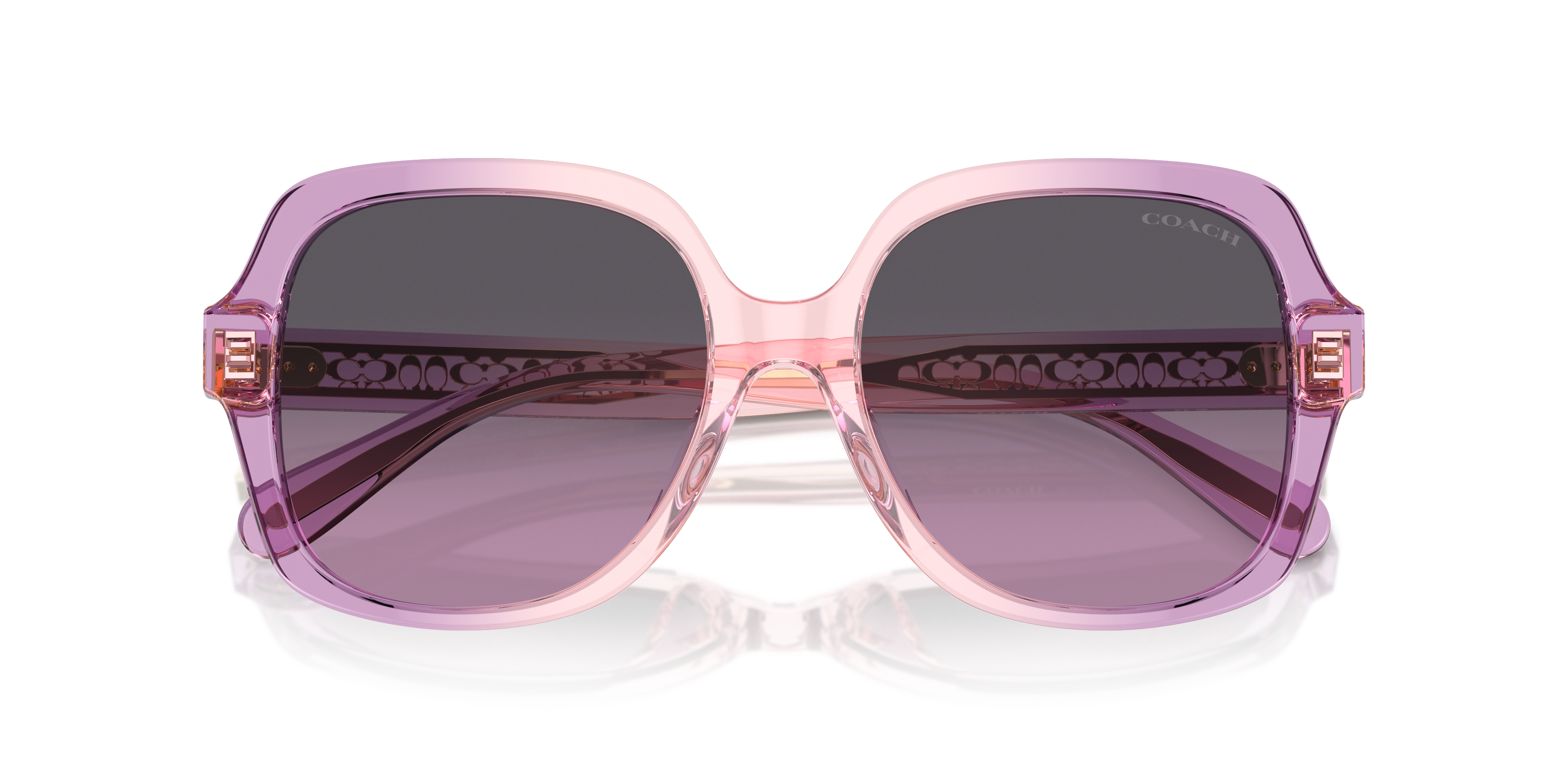 Coach HC8395U CR614 Square Sunglasses - Black
