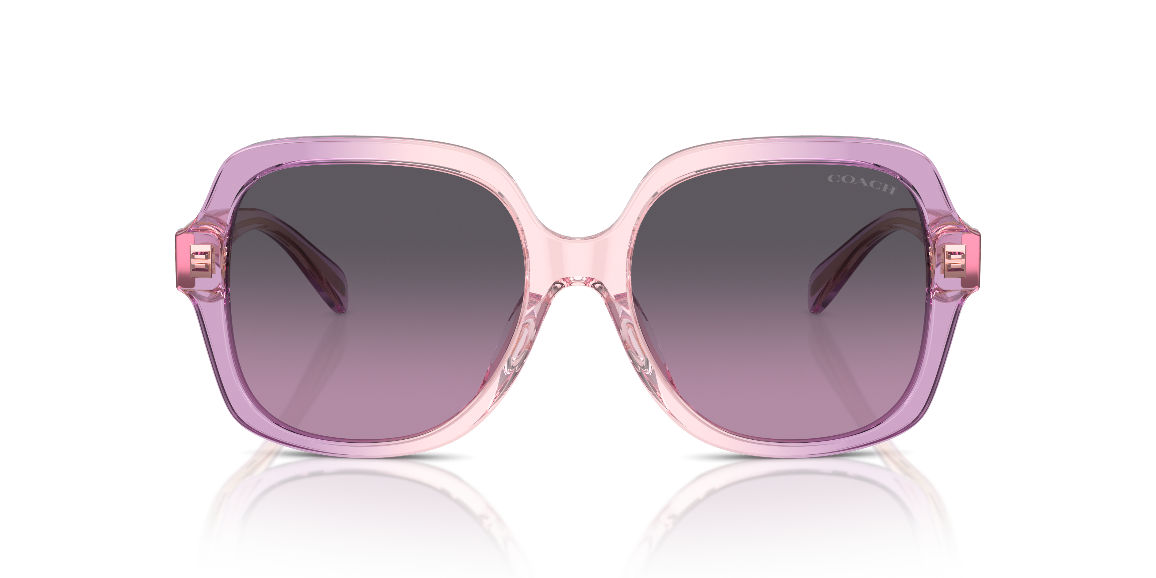 Coach HC8395U CR614 Square Sunglasses - Black