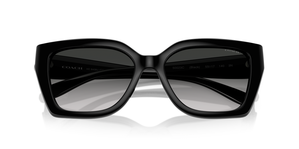 Coach HC8408U CW195 Square Sunglasses - Black
