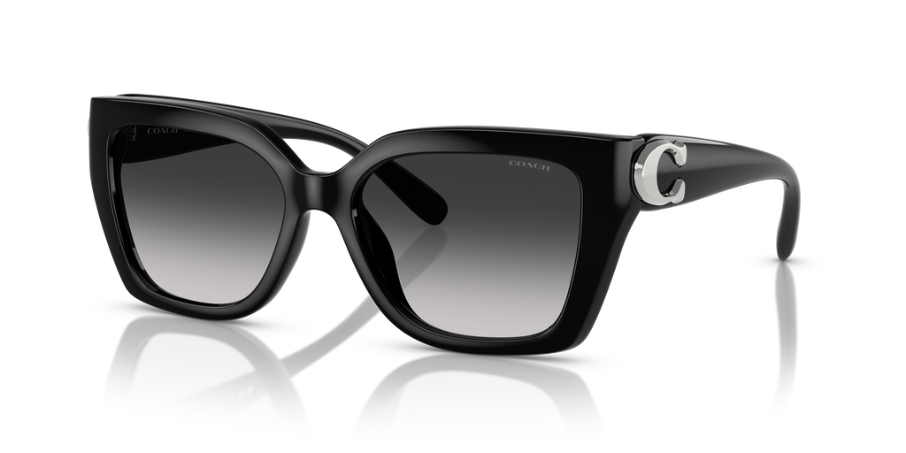 Coach HC8408U CW195 Square Sunglasses - Black