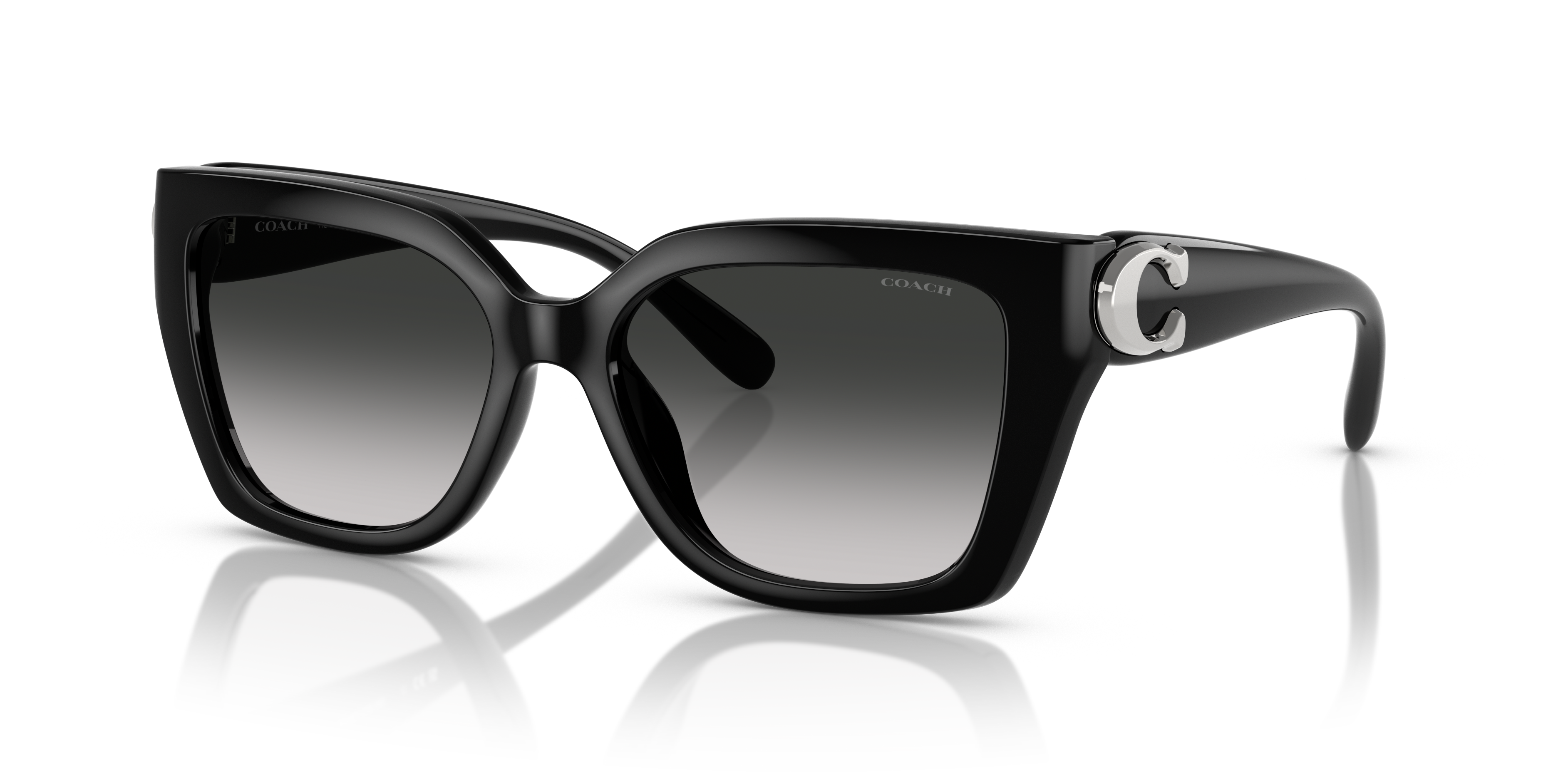 Coach HC8408U CW195 Square Sunglasses - Black