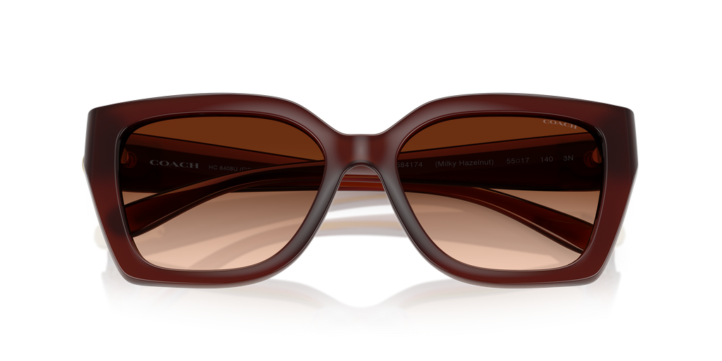 Coach HC8408U CW195 Square Sunglasses - Milky Hazelnut