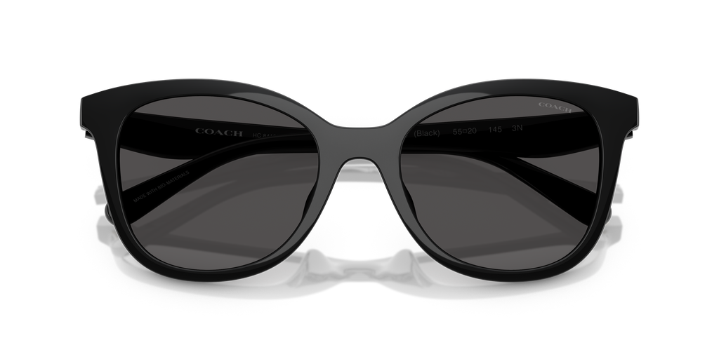Coach HC8419U CAD25 Square Sunglasses - Black