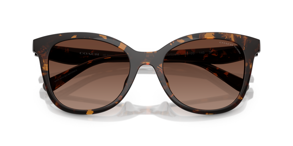 Coach HC8419U CAD25 Square Sunglasses - Black