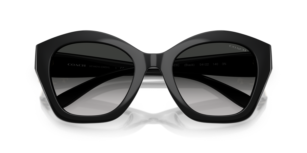 Coach HC8421U CAD31 Geometric Sunglasses - Milky Burgundy