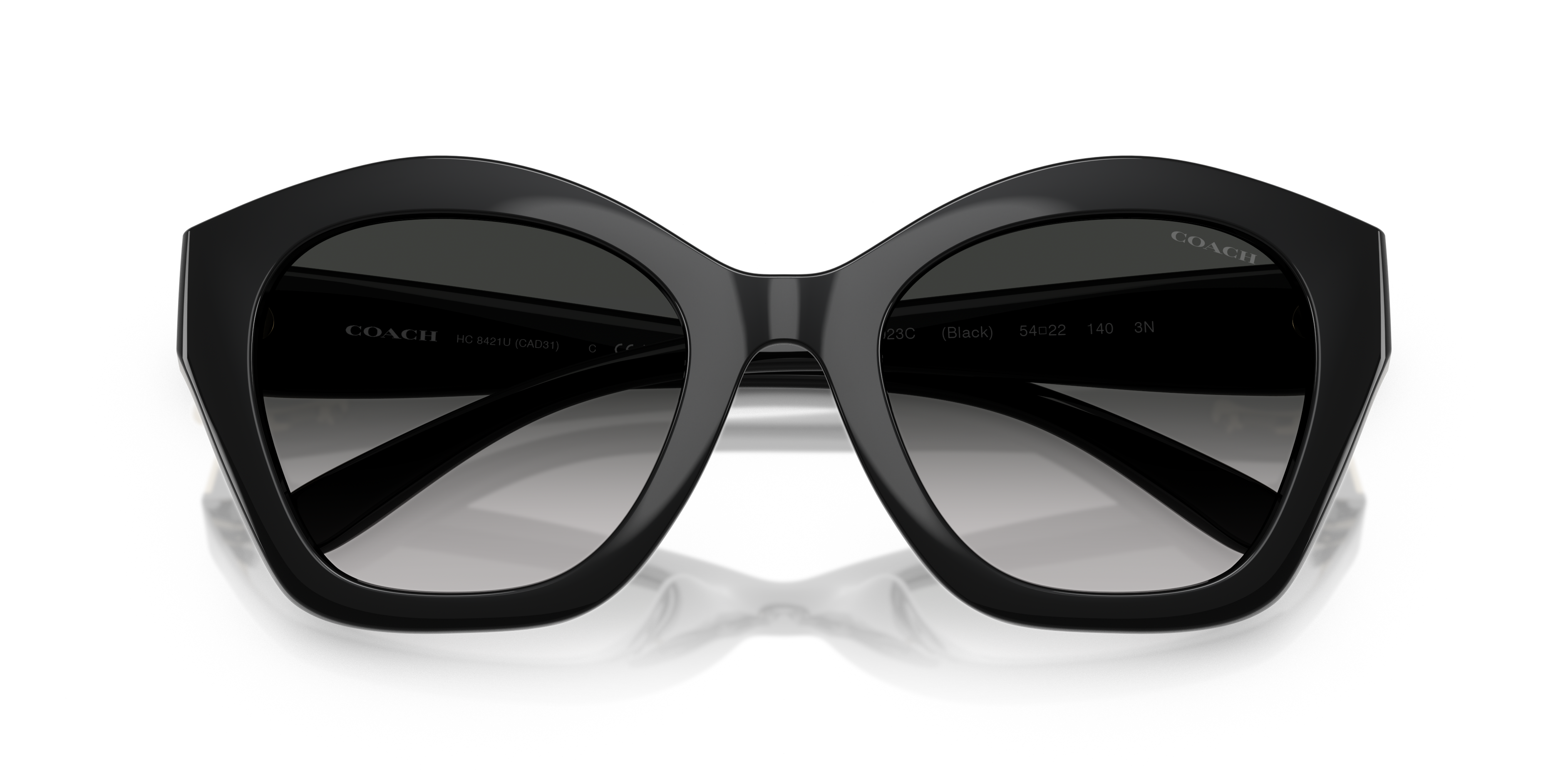 Coach HC8421U CAD31 Geometric Sunglasses - Milky Burgundy