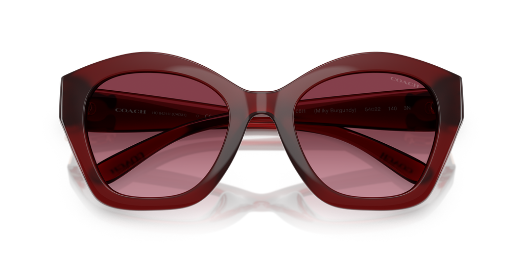 Coach HC8421U CAD31 Geometric Sunglasses - Black