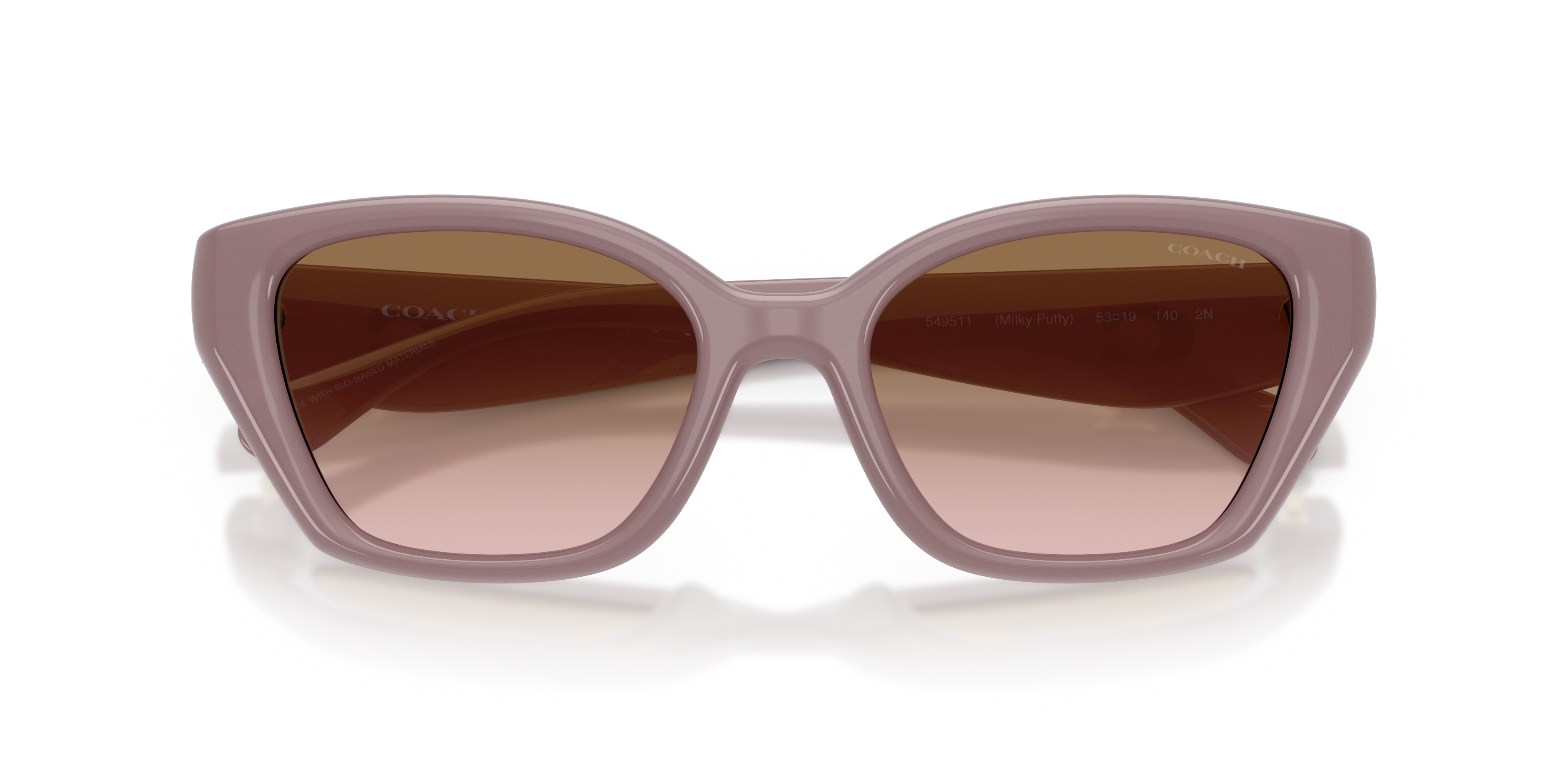 Coach HC8434U CBY91 Geometric Sunglasses - Milky Putty