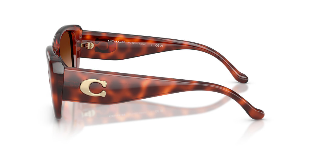 Coach HC8435U CBY82 Square Sunglasses - Milky Merlot