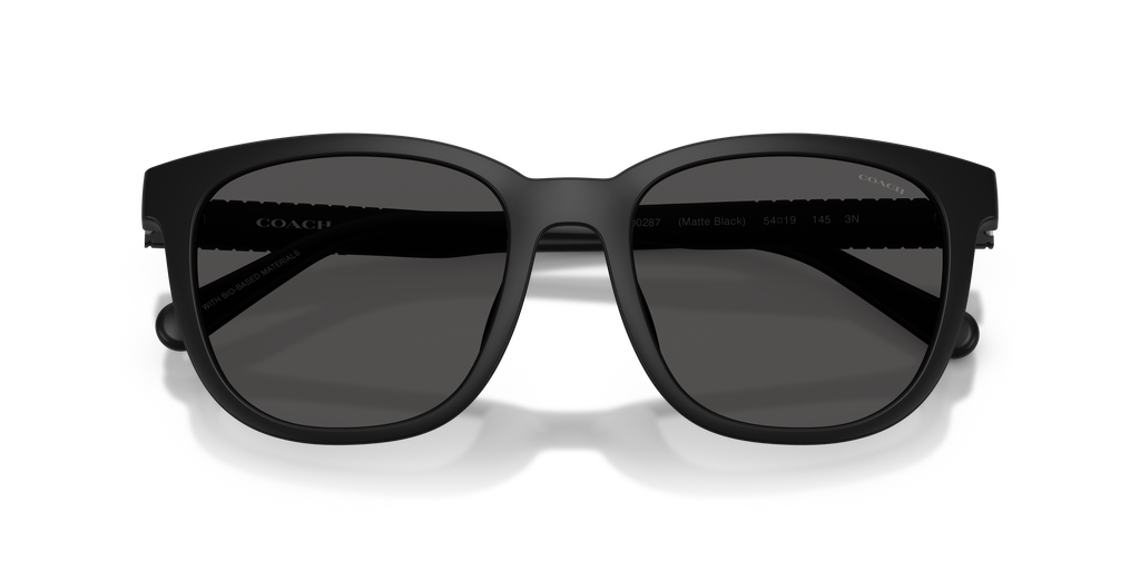 Coach HC8442U CCA00 Square Sunglasses - Matte Black