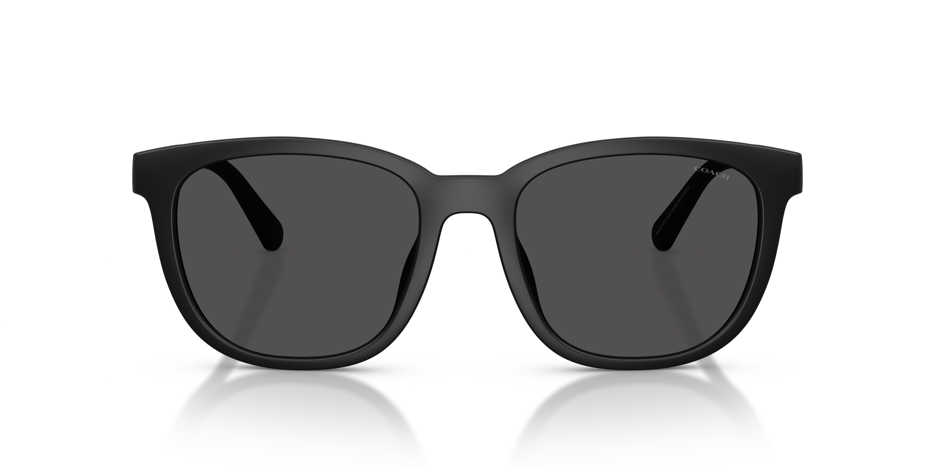 Coach HC8442U CCA00 Square Sunglasses - Matte Black