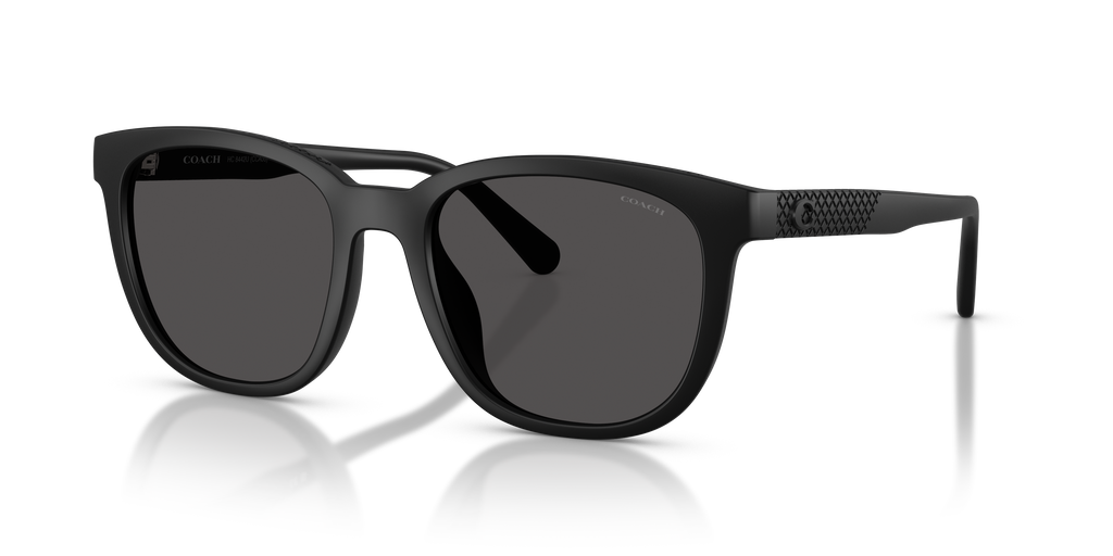 Coach HC8442U CCA00 Square Sunglasses - Matte Black
