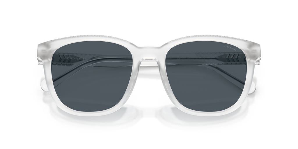Coach HC8442U CCA00 Square Sunglasses - Transparent Clear