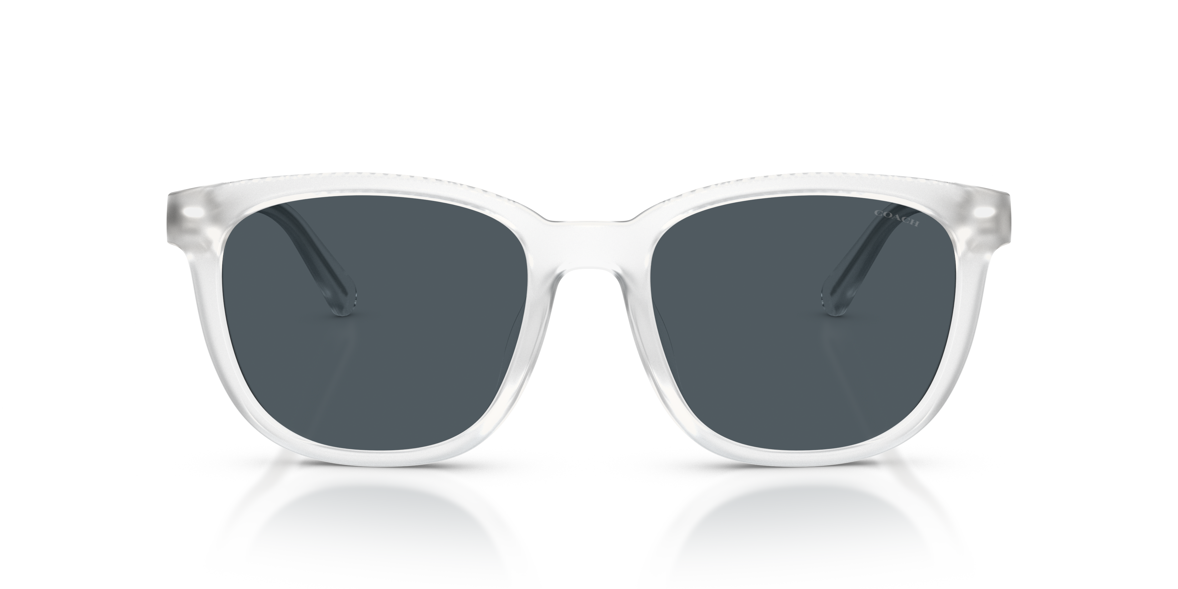 Coach HC8442U CCA00 Square Sunglasses - Transparent Clear