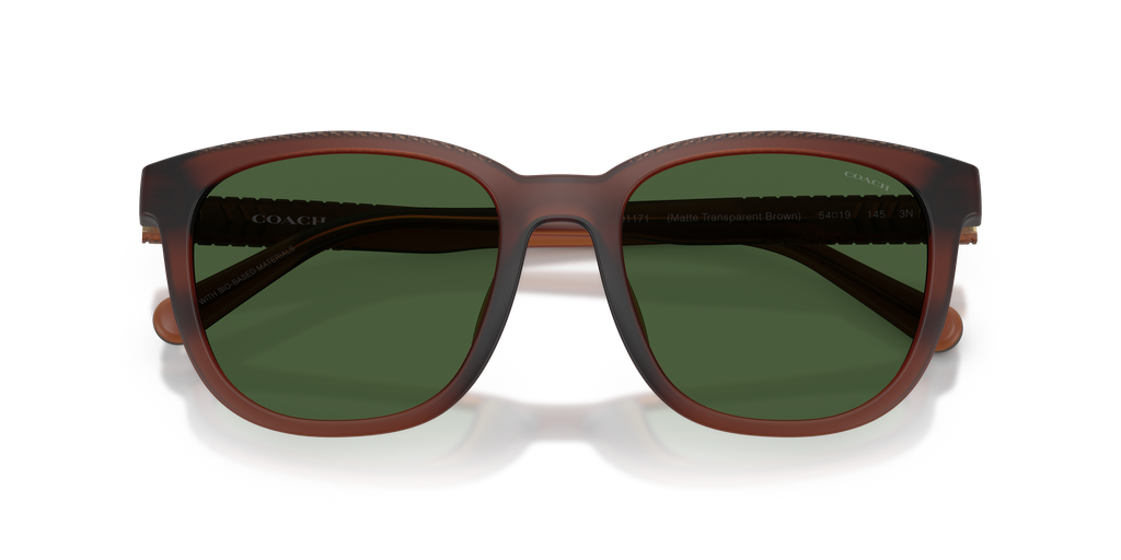 Coach HC8442U CCA00 Square Sunglasses - Matte Black