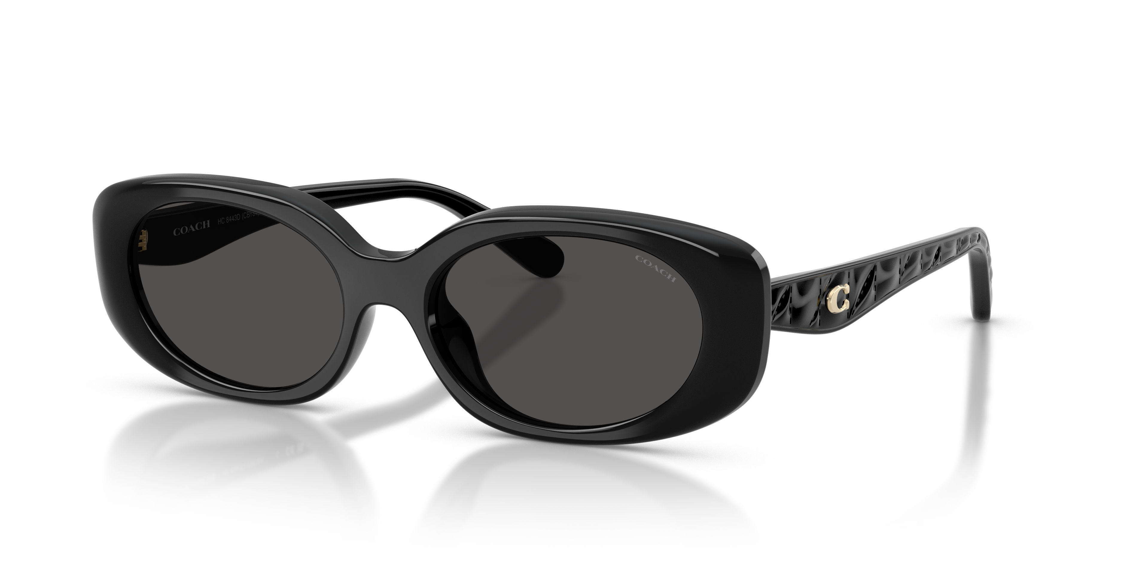 Coach HC8443D CBY84 Oval Sunglasses - Milky Cloud