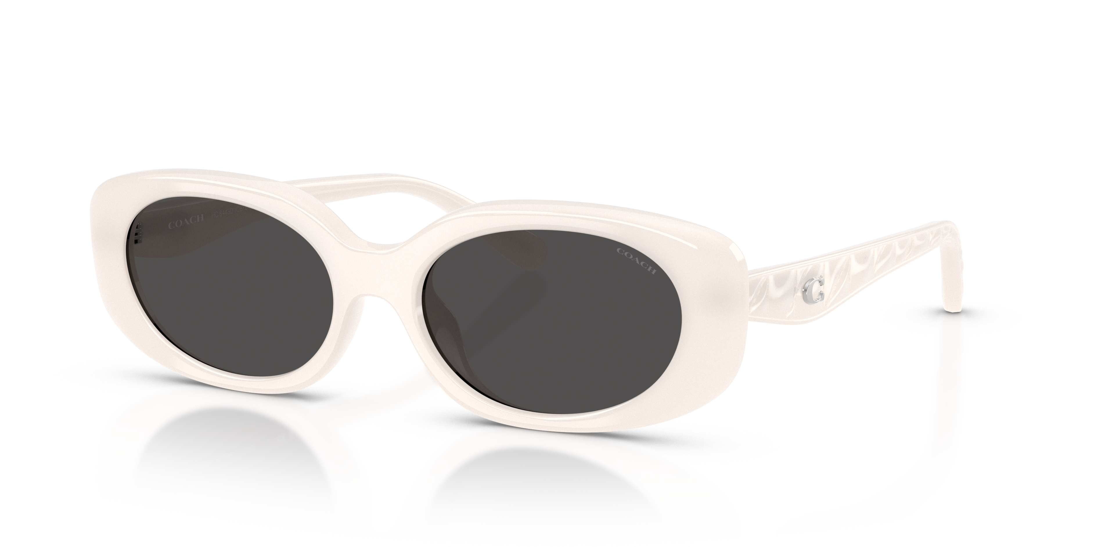 Coach HC8443D CBY84 Oval Sunglasses - Black