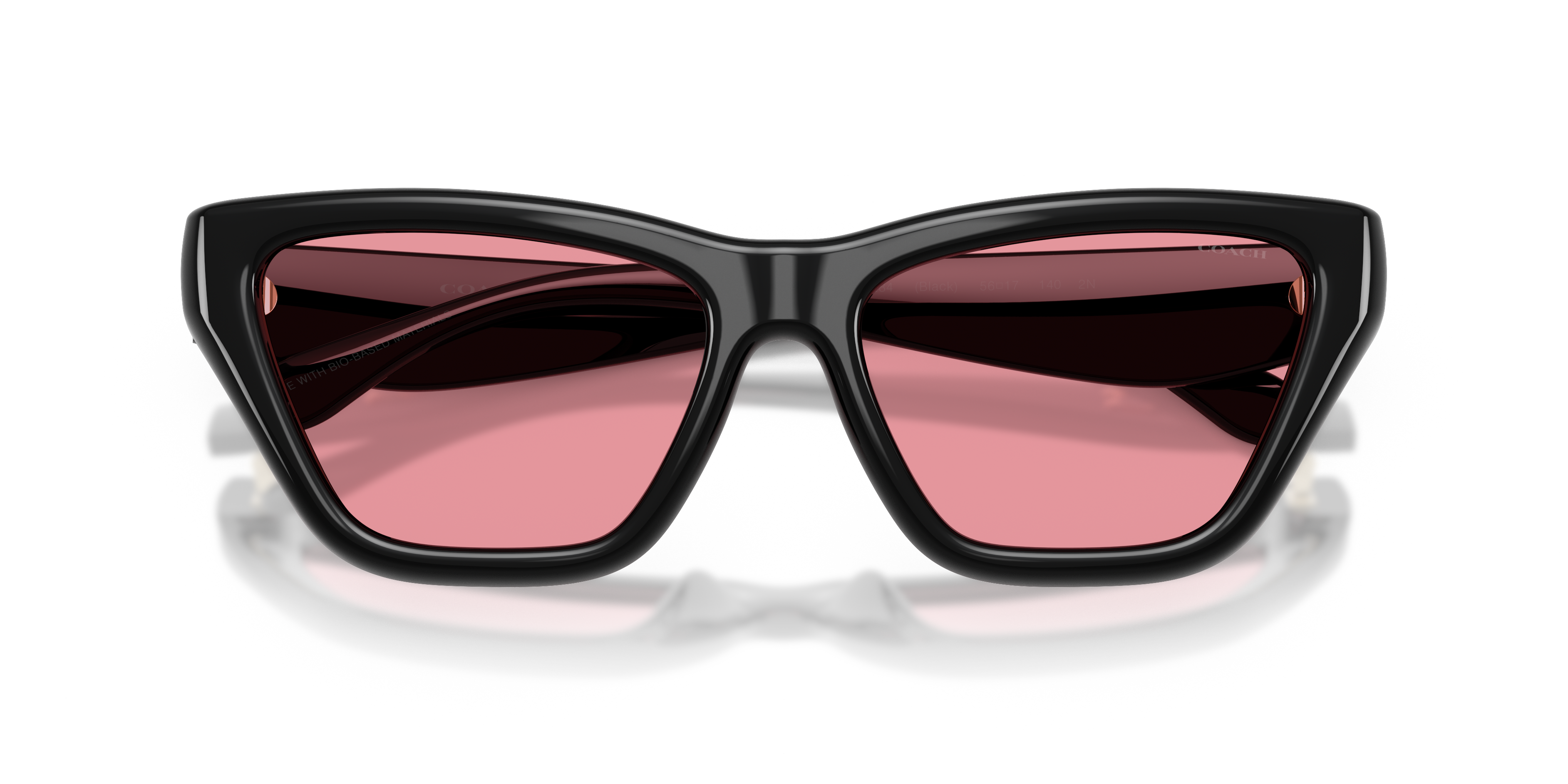 Coach HC8449U CDP33 Cat Eye Sunglasses - Black