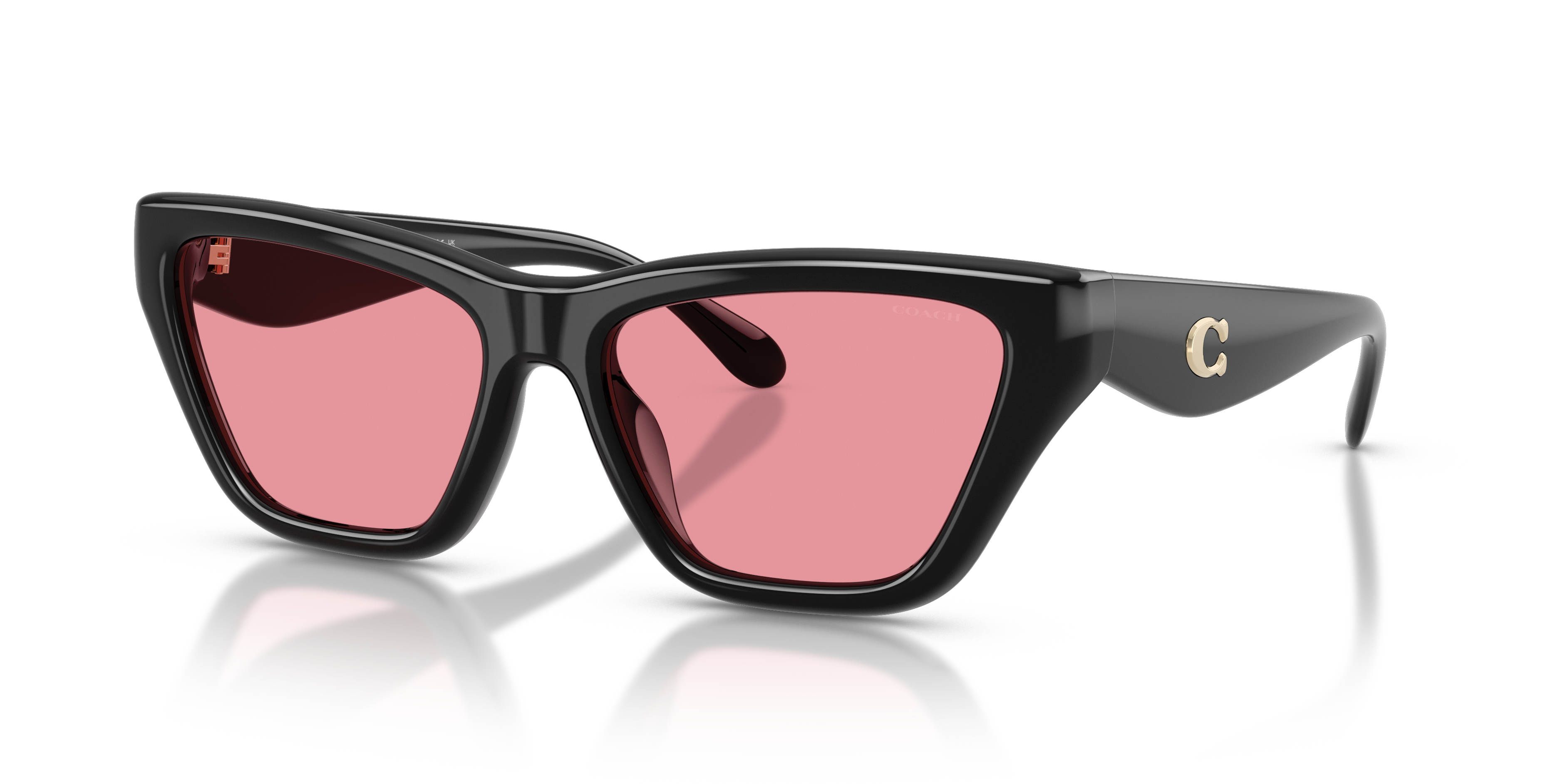 Coach HC8449U CDP33 Cat Eye Sunglasses - Black