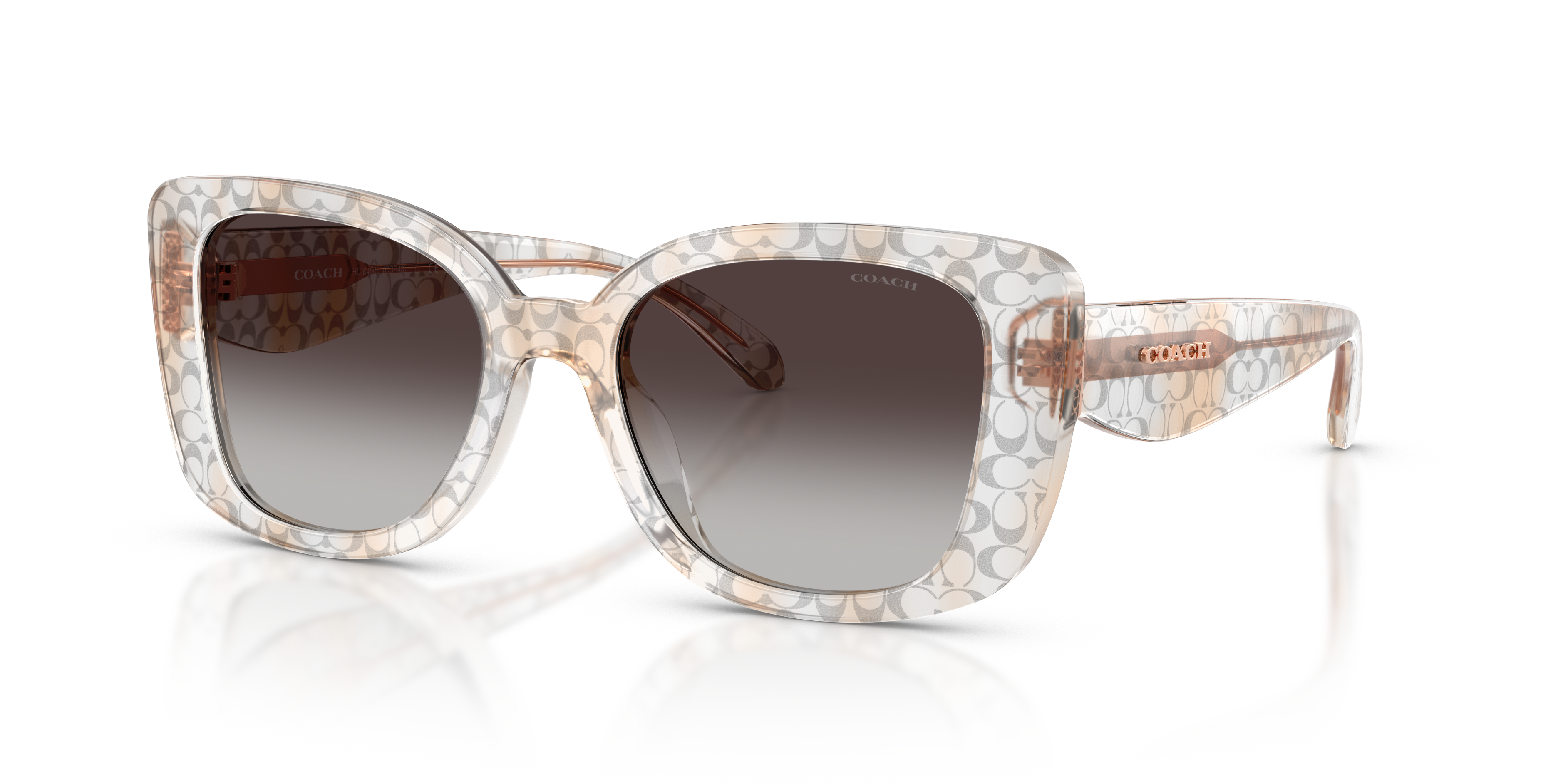 Coach HC8450U CDP48 Square Sunglasses - Grey