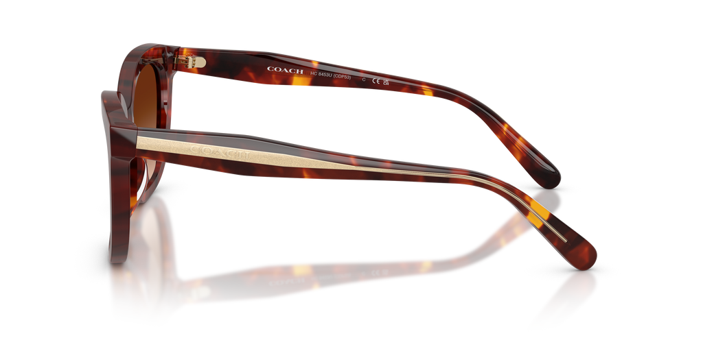 Coach HC8453U CDP53 Square Sunglasses - Purple Cosmo Tortoise