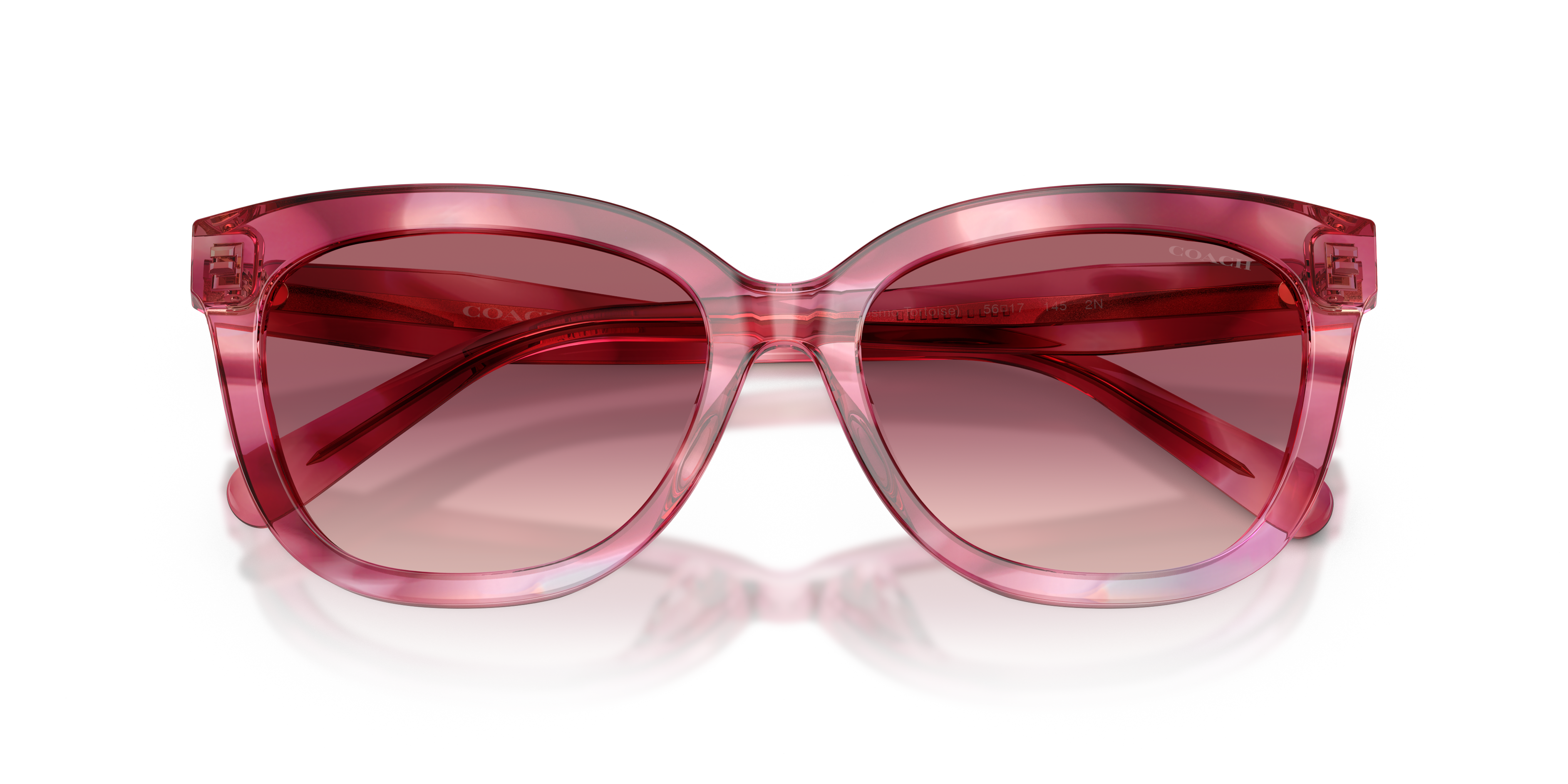 Coach HC8453U CDP53 Square Sunglasses - Purple Cosmo Tortoise