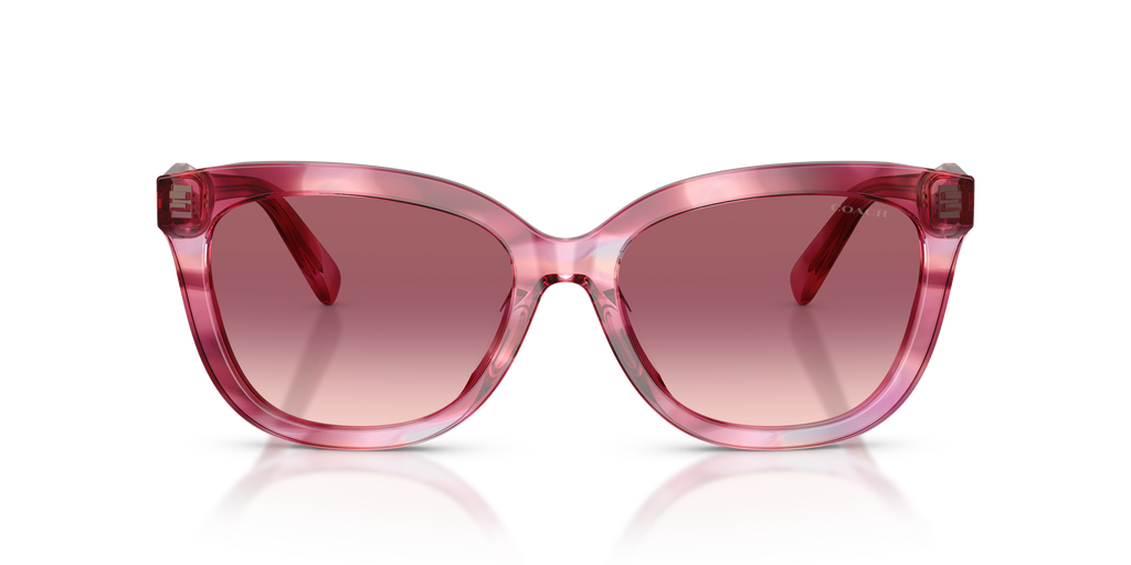 Coach HC8453U CDP53 Square Sunglasses - Purple Cosmo Tortoise