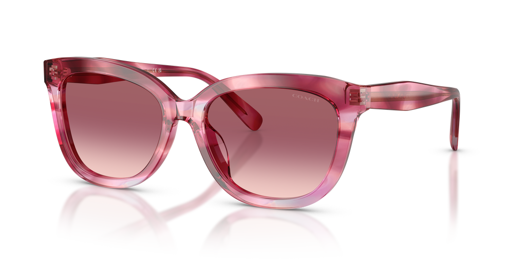 Coach HC8453U CDP53 Square Sunglasses - Purple Cosmo Tortoise
